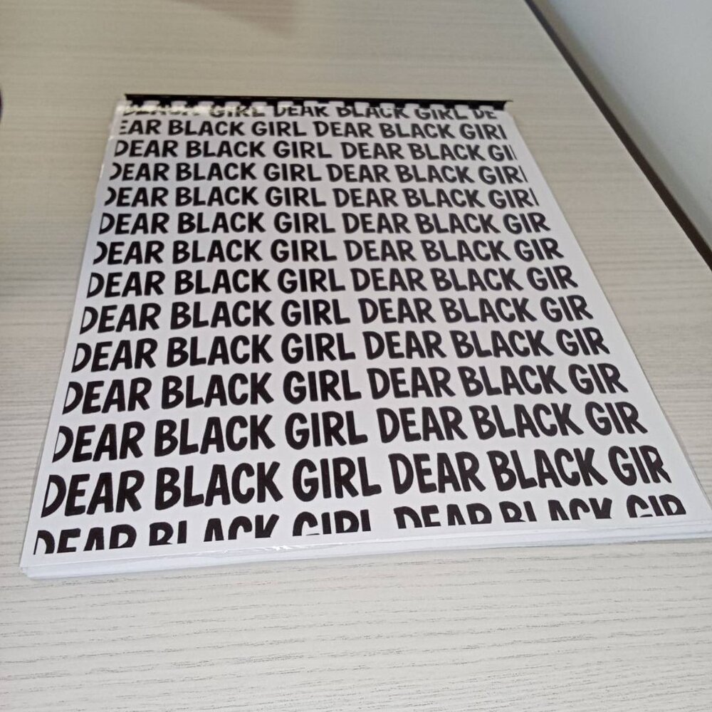 DEAR B-=LACK GIRL (handmade)  journal — bold, empowering, and ready to resonate: